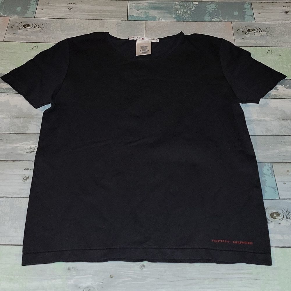 Tommy Hilfiger Black Shirt/Top sz Large